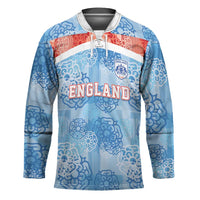 Custom World Football 2026 England Hockey Jersey Three Lions and Tudor Rose Pattern