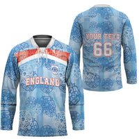Custom World Football 2026 England Hockey Jersey Three Lions and Tudor Rose Pattern