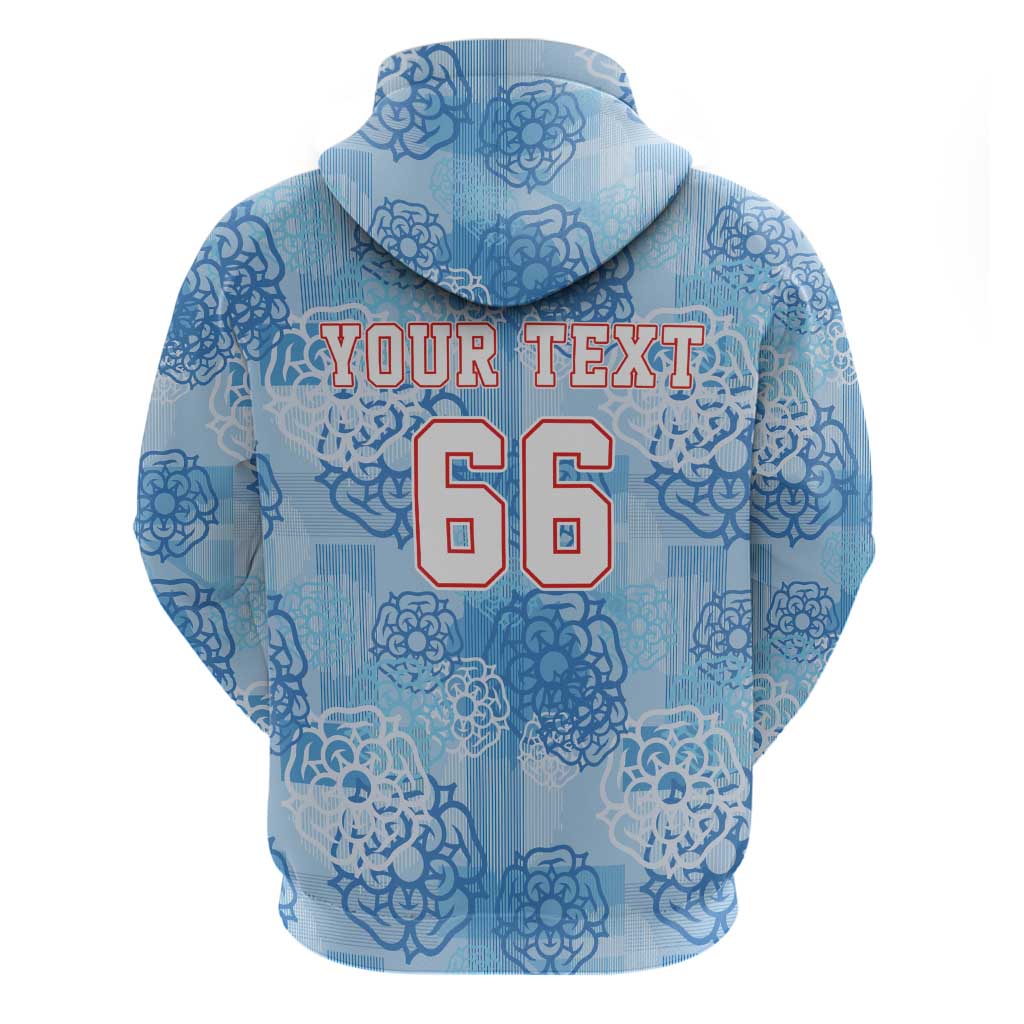 Custom World Football 2026 England Hoodie Three Lions and Tudor Rose Pattern