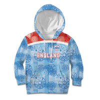 Custom World Football 2026 England Kid Hoodie Three Lions and Tudor Rose Pattern