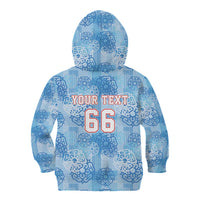 Custom World Football 2026 England Kid Hoodie Three Lions and Tudor Rose Pattern