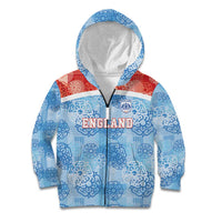 Custom World Football 2026 England Kid Hoodie Three Lions and Tudor Rose Pattern