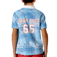 Custom World Football 2026 England Kid Polo Shirt Three Lions and Tudor Rose Pattern