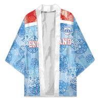 Custom World Football 2026 England Kimono Three Lions and Tudor Rose Pattern