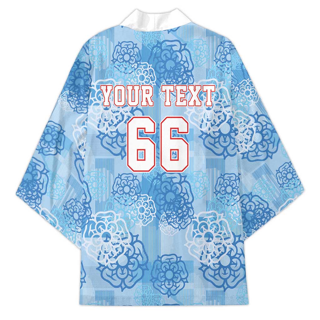 Custom World Football 2026 England Kimono Three Lions and Tudor Rose Pattern