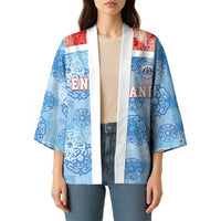 Custom World Football 2026 England Kimono Three Lions and Tudor Rose Pattern