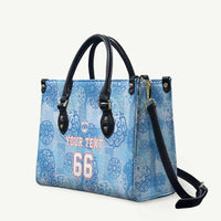 Custom World Football 2026 England Leather Bag Three Lions and Tudor Rose Pattern