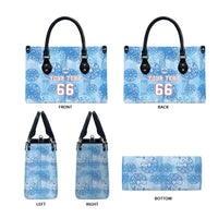 Custom World Football 2026 England Leather Bag Three Lions and Tudor Rose Pattern