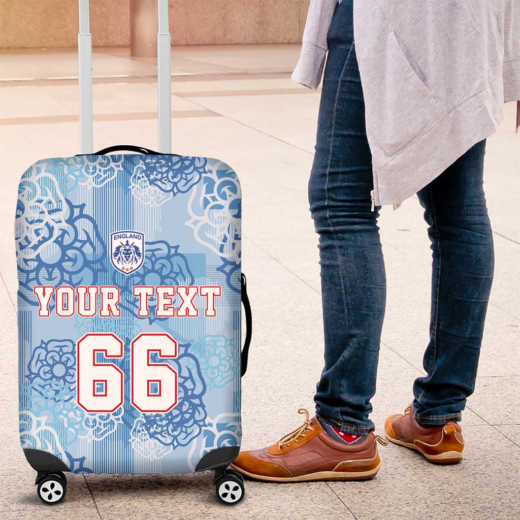 Custom World Football 2026 England Luggage Cover Three Lions and Tudor Rose Pattern