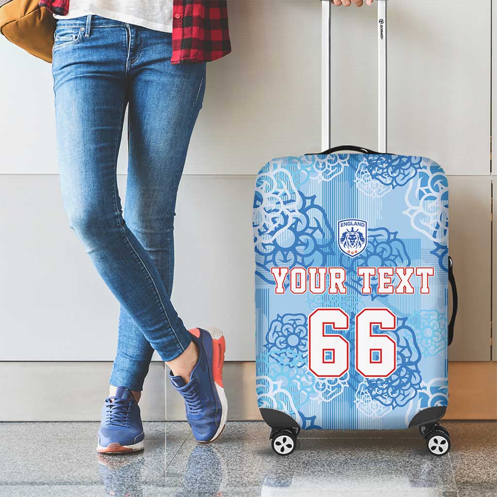 Custom World Football 2026 England Luggage Cover Three Lions and Tudor Rose Pattern