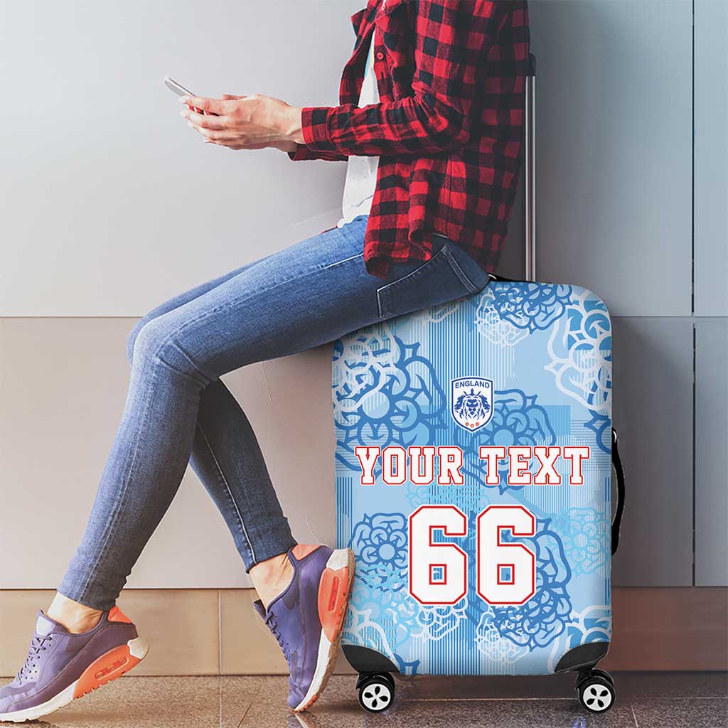 Custom World Football 2026 England Luggage Cover Three Lions and Tudor Rose Pattern