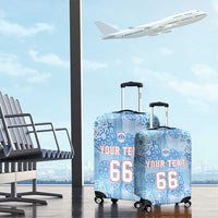 Custom World Football 2026 England Luggage Cover Three Lions and Tudor Rose Pattern
