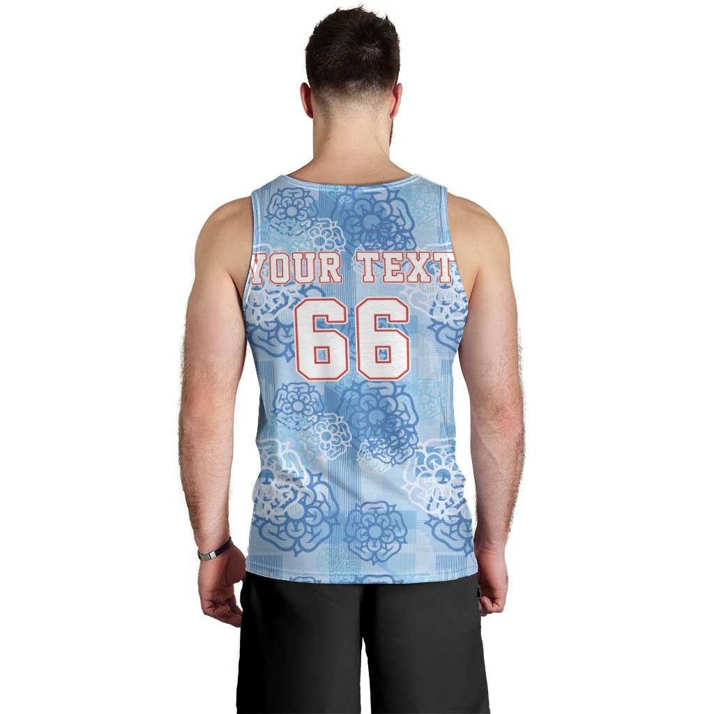 Custom World Football 2026 England Men Tank Top Three Lions and Tudor Rose Pattern