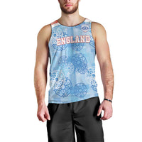 Custom World Football 2026 England Men Tank Top Three Lions and Tudor Rose Pattern