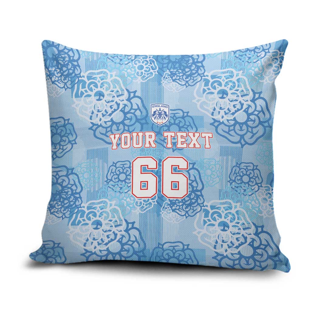 Custom World Football 2026 England Pillow Cover Three Lions and Tudor Rose Pattern
