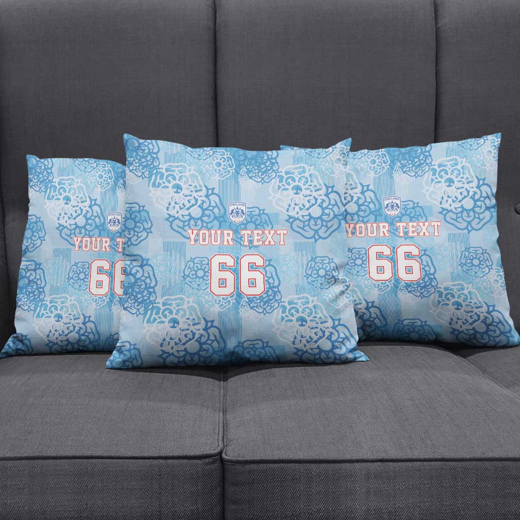 Custom World Football 2026 England Pillow Cover Three Lions and Tudor Rose Pattern
