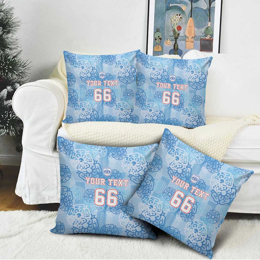 Custom World Football 2026 England Pillow Cover Three Lions and Tudor Rose Pattern