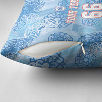 Custom World Football 2026 England Pillow Cover Three Lions and Tudor Rose Pattern