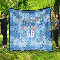 Custom World Football 2026 England Quilt Three Lions and Tudor Rose Pattern
