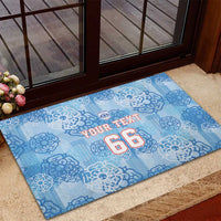 Custom World Football 2026 England Rubber Doormat Three Lions and Tudor Rose Pattern