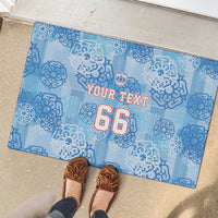 Custom World Football 2026 England Rubber Doormat Three Lions and Tudor Rose Pattern