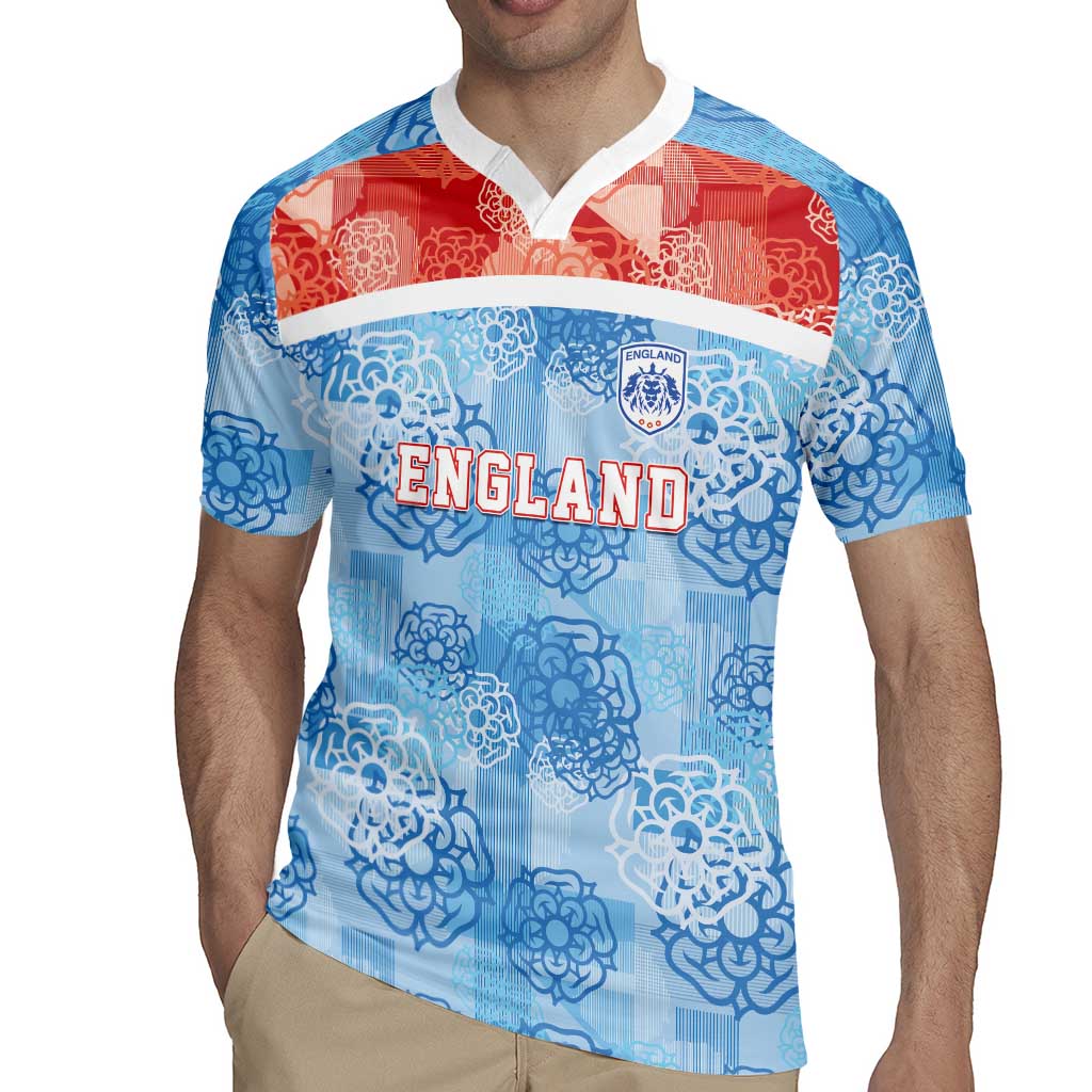 Custom World Football 2026 England Rugby Jersey Three Lions and Tudor Rose Pattern