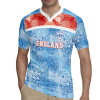 Custom World Football 2026 England Rugby Jersey Three Lions and Tudor Rose Pattern