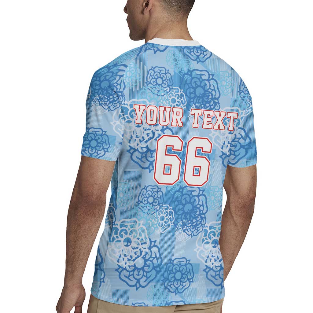 Custom World Football 2026 England Rugby Jersey Three Lions and Tudor Rose Pattern