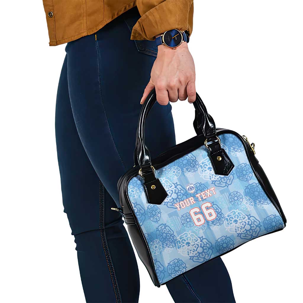 Custom World Football 2026 England Shoulder Handbag Three Lions and Tudor Rose Pattern