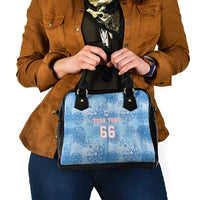 Custom World Football 2026 England Shoulder Handbag Three Lions and Tudor Rose Pattern