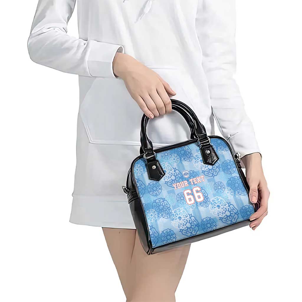 Custom World Football 2026 England Shoulder Handbag Three Lions and Tudor Rose Pattern