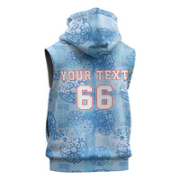 Custom World Football 2026 England Sleeveless Hoodie Three Lions and Tudor Rose Pattern