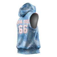 Custom World Football 2026 England Sleeveless Hoodie Three Lions and Tudor Rose Pattern