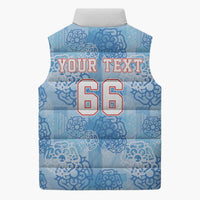 Custom World Football 2026 England Sleeveless Puffer Jacket Three Lions and Tudor Rose Pattern