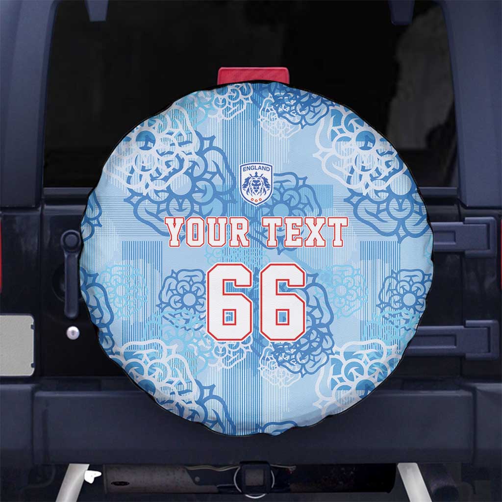 Custom World Football 2026 England Spare Tire Cover Three Lions and Tudor Rose Pattern