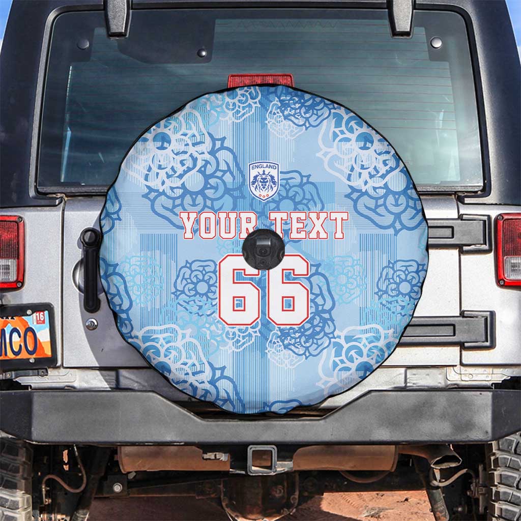 Custom World Football 2026 England Spare Tire Cover Three Lions and Tudor Rose Pattern