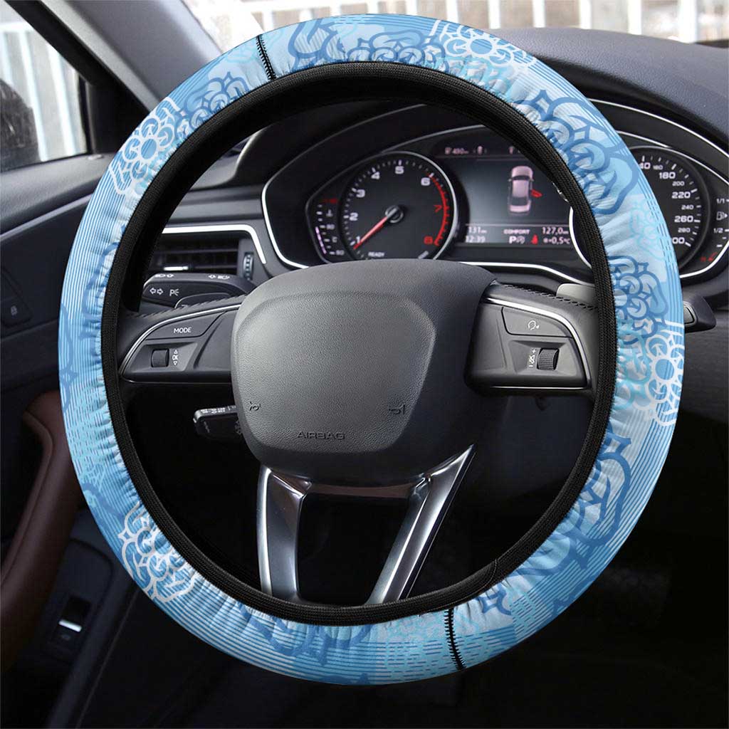 World Football 2026 England Steering Wheel Cover Three Lions and Tudor Rose Pattern
