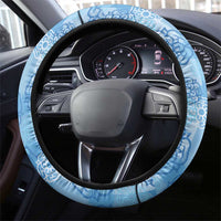World Football 2026 England Steering Wheel Cover Three Lions and Tudor Rose Pattern