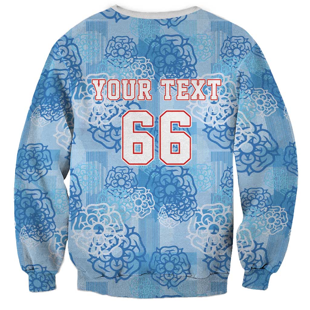 Custom World Football 2026 England Sweatshirt Three Lions and Tudor Rose Pattern