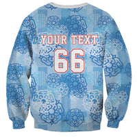 Custom World Football 2026 England Sweatshirt Three Lions and Tudor Rose Pattern