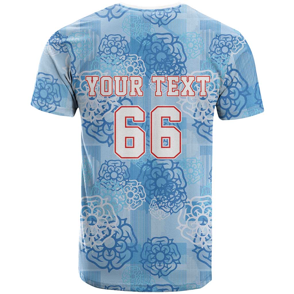 Custom World Football 2026 England T Shirt Three Lions and Tudor Rose Pattern
