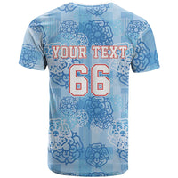 Custom World Football 2026 England T Shirt Three Lions and Tudor Rose Pattern