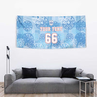 Custom World Football 2026 England Tapestry Three Lions and Tudor Rose Pattern