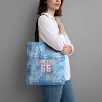 Custom World Football 2026 England Tote Bag Three Lions and Tudor Rose Pattern