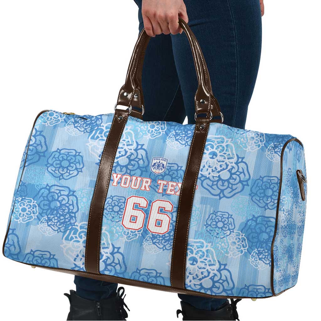 Custom World Football 2026 England Travel Bag Three Lions and Tudor Rose Pattern
