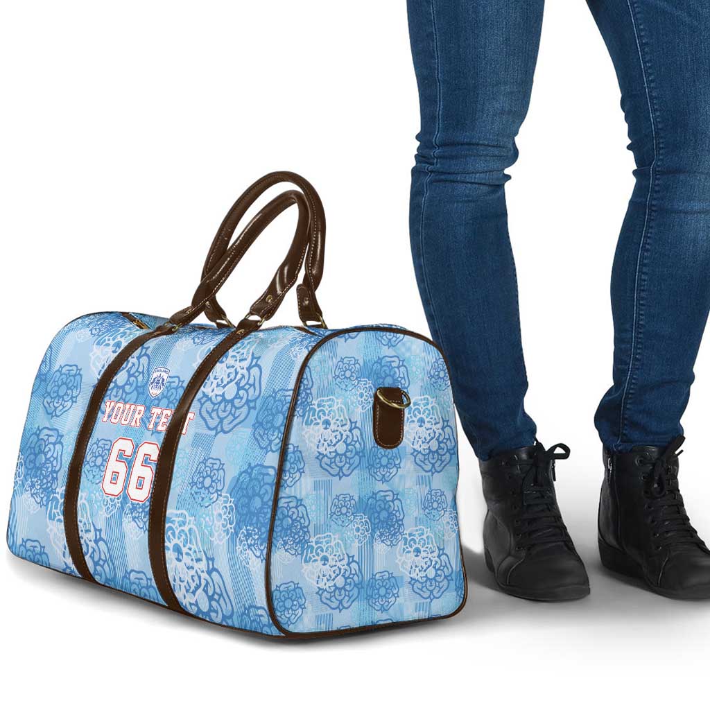 Custom World Football 2026 England Travel Bag Three Lions and Tudor Rose Pattern