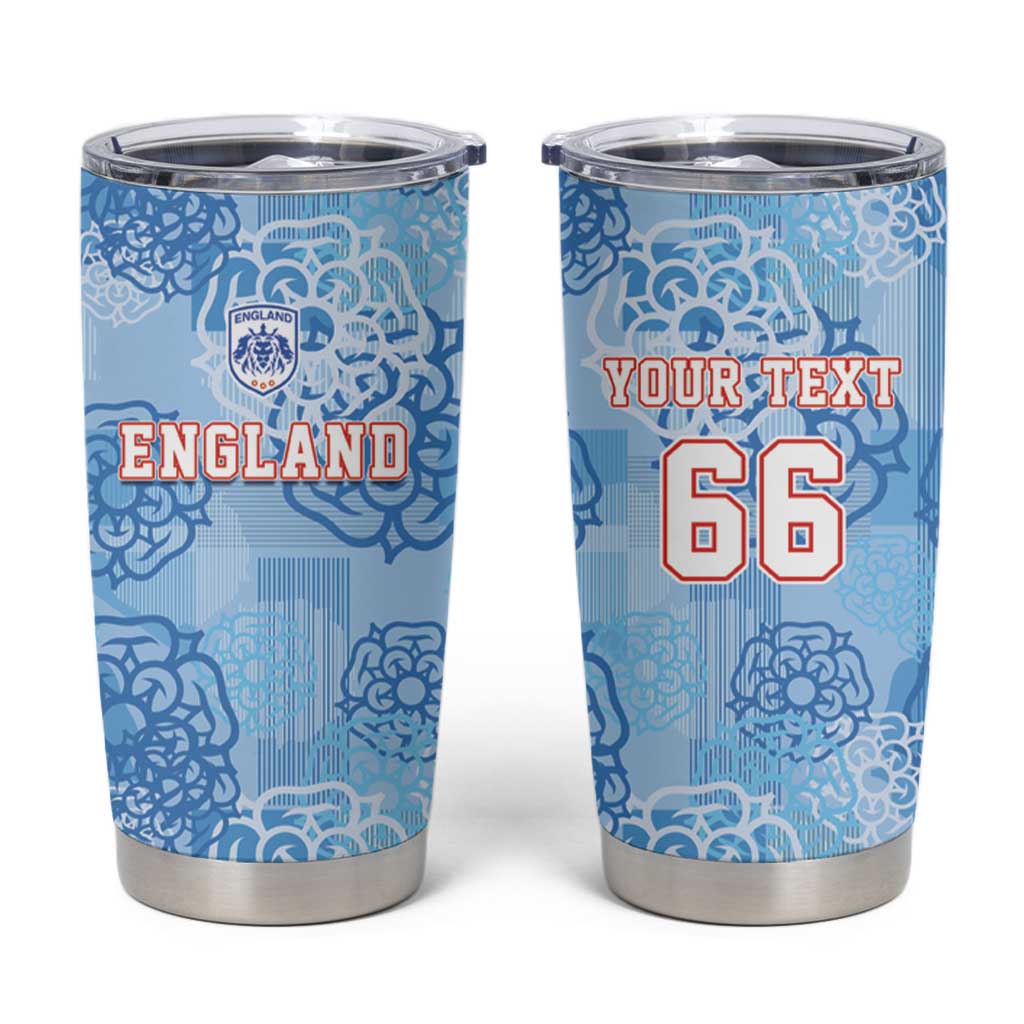 Custom World Football 2026 England Tumbler Cup Three Lions and Tudor Rose Pattern
