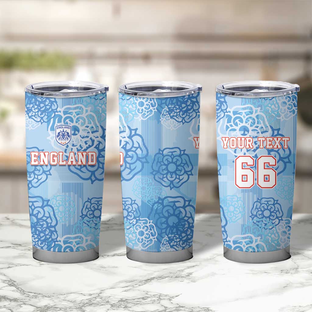 Custom World Football 2026 England Tumbler Cup Three Lions and Tudor Rose Pattern