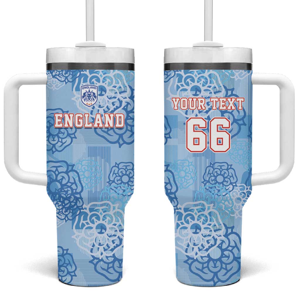 Custom World Football 2026 England Tumbler With Handle Three Lions and Tudor Rose Pattern