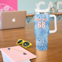 Custom World Football 2026 England Tumbler With Handle Three Lions and Tudor Rose Pattern